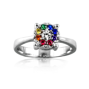 Anello pavè A220 "Planet Pride"