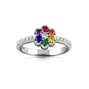 Anello fiore A284 "Planet Pride"