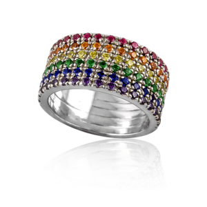 Anello arcobaleno A208-6 "Planet Pride"