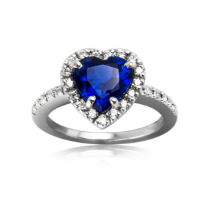 Anello cuore blu A236bl "Classic"