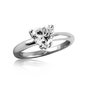 Anello solitario cuore piccolo A389 "Luce"