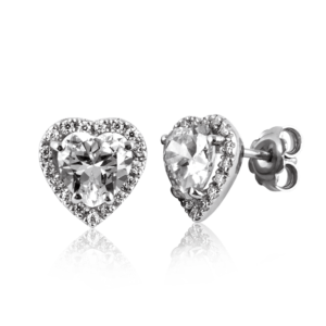 Orecchini cuore a lobo B236pf "Classic"