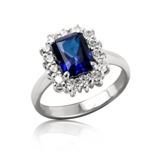 Anello piccolo blu A381bl "Princess"