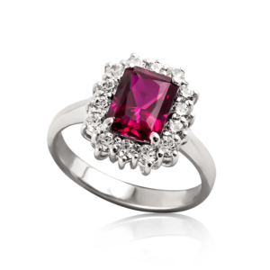 Anello piccolo rosso A381ro "Princess"