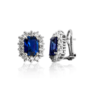 Orecchini a clips piccoli blu B381bl "Princess"