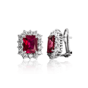 Orecchini a clips piccoli rossi B381ro "Princess"