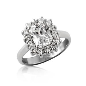 Anello piccolo ottagonale A381 "Princess"