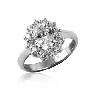 Anello ovale piccolo A382 "Princess"