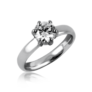 Anello solitario gambo largo A300m "Luce"