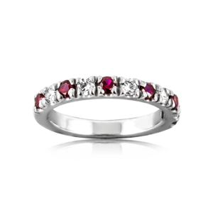 Fedina grande a mezzo giro rossa alternata A235ra "Eternity"