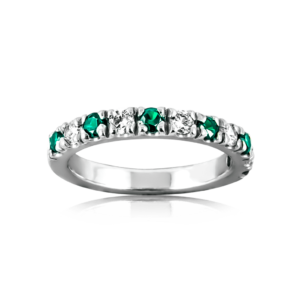 Fedina grande a mezzo giro verde alternata A235va "Eternity"