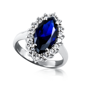 Anello navette blu A503bl "Princess"