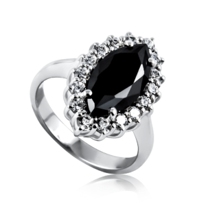 Anello navette nero A503ne "Princess"