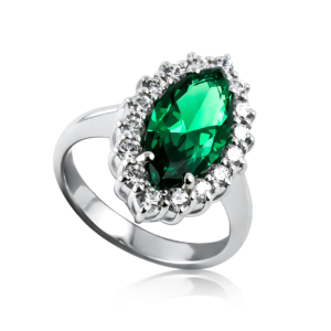 Anello navette verde A503ve "Princess"