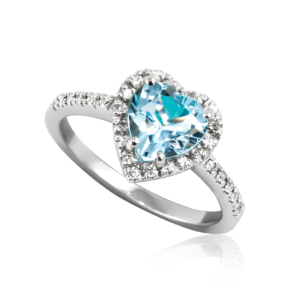 Anello cuore piccolo A383az "Ghiaccio"