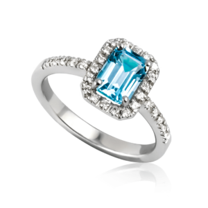 Anello ottagonale A376az "Ghiaccio"