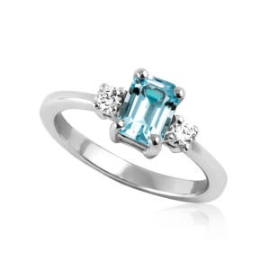 Anello rettangolare A372az "Ghiaccio"