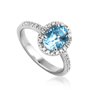 Anello ovale A374az "Ghiaccio"