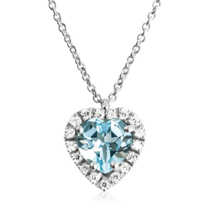 Ciondolo cuore grande C236az "Ghiaccio"