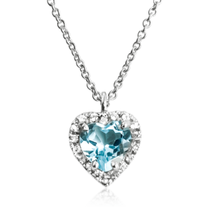 Ciondolo cuore piccolo C383az "Ghiaccio"