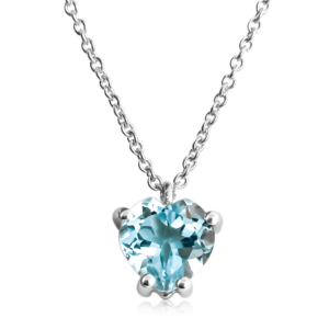 Ciondolo cuore azzurro C308az "Ghiaccio"