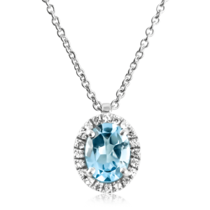 Ciondolo ovale C374az "Ghiaccio"