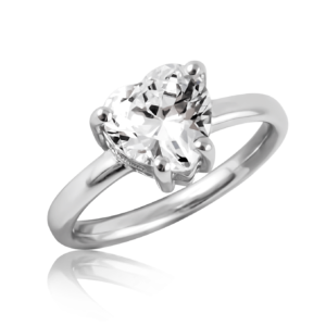 Anello solitario cuore A308 "Luce"