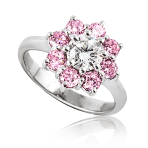 Anello fiore rosa A493r "Lovely Pastel"