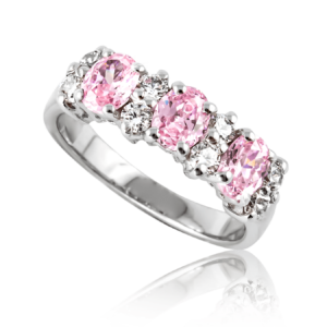 Anello pietre rosa A403Fr "Lovely Pastel"