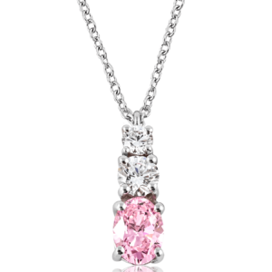 Ciondolo pietra ovale rosa C486r "Lovely Pastel"